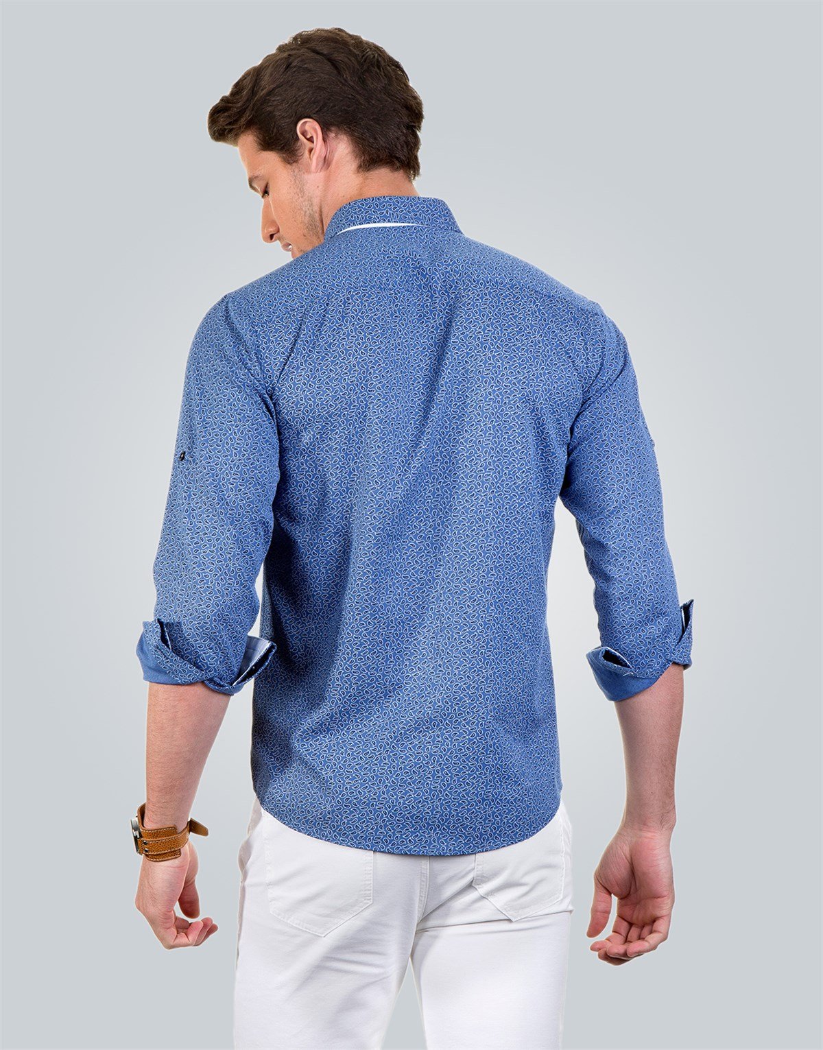 SLIM FIT LONG SLV OLD   GÖMLEK SLIM FIT PRINTED - SIMPLE