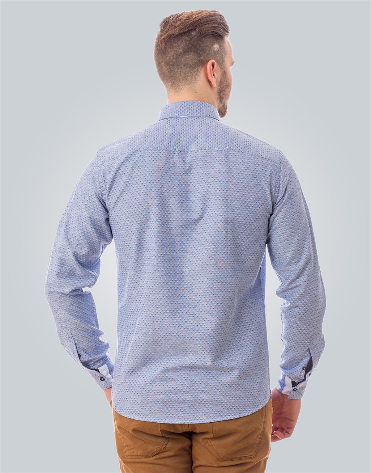 SLIM FIT LONG SLV OLD   GÖMLEK SLIM FIT PRINTED - SIMPLE