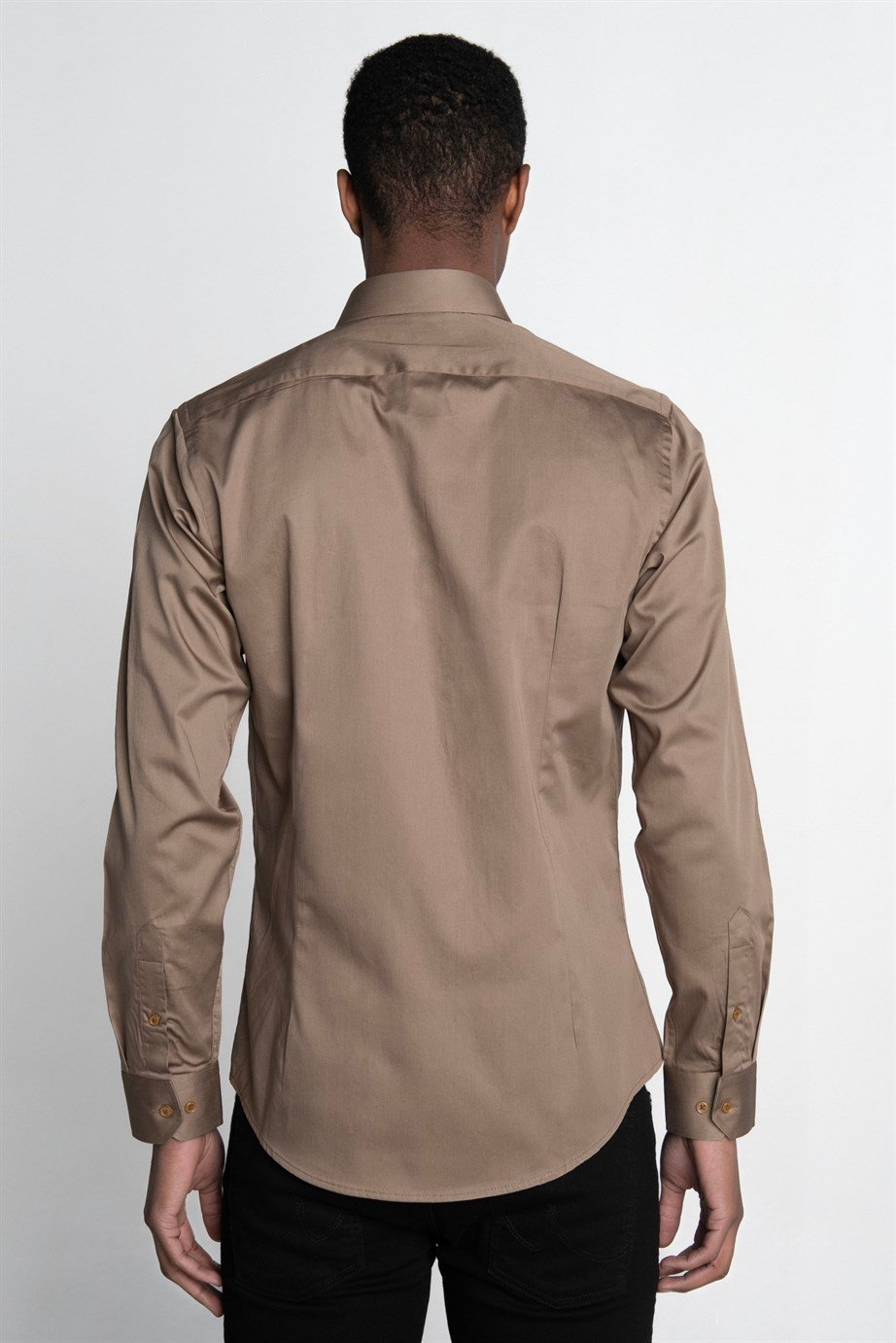 Slim Fit Koton Saten Premium Seri Erkek Gömlek