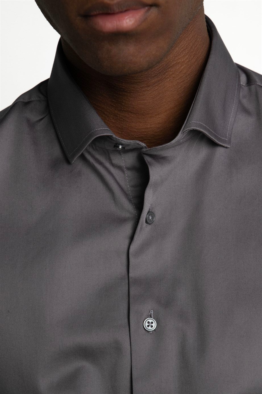 Slim Fit Koton Saten Premium Seri Erkek Gömlek