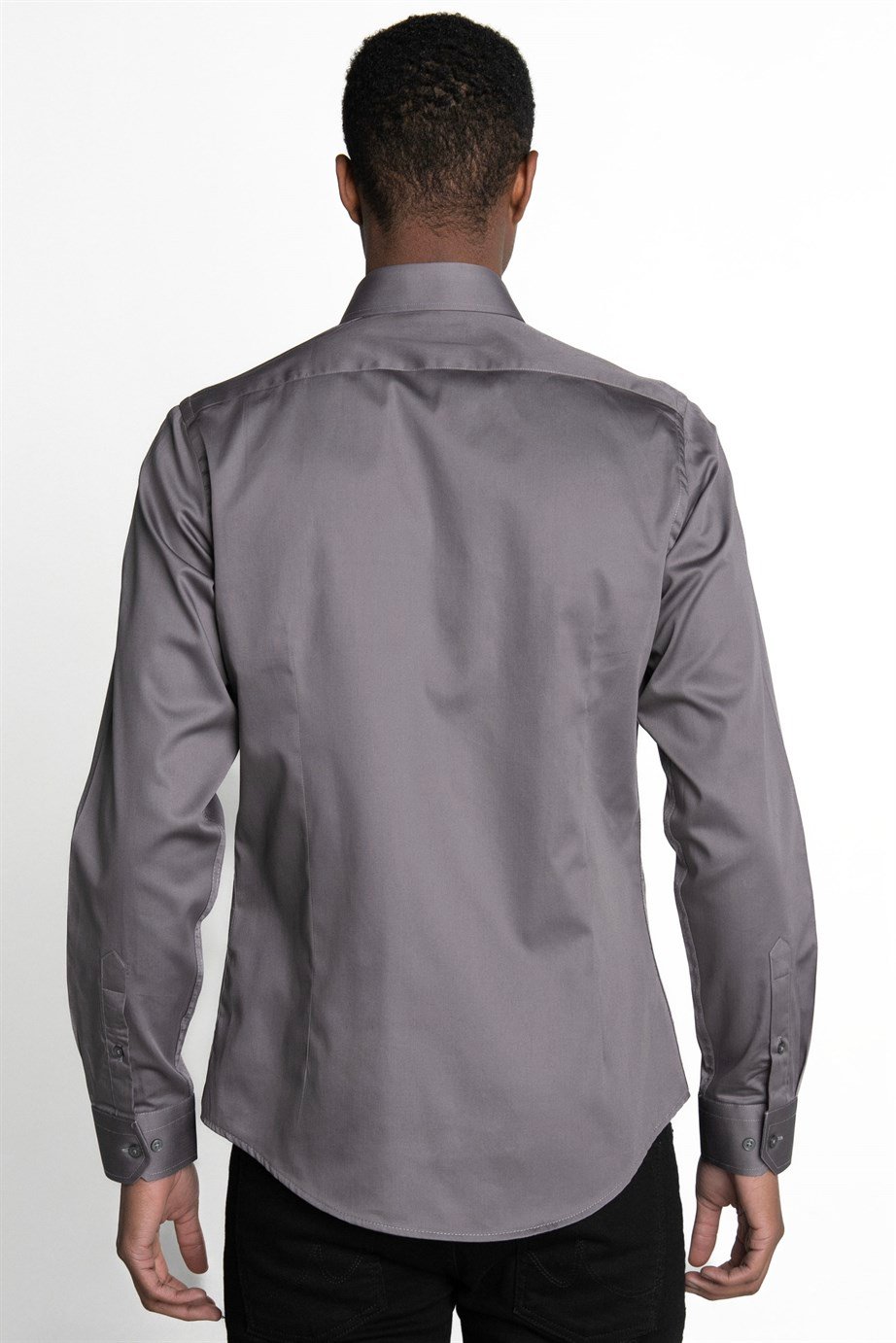 Slim Fit Koton Saten Premium Seri Erkek Gömlek
