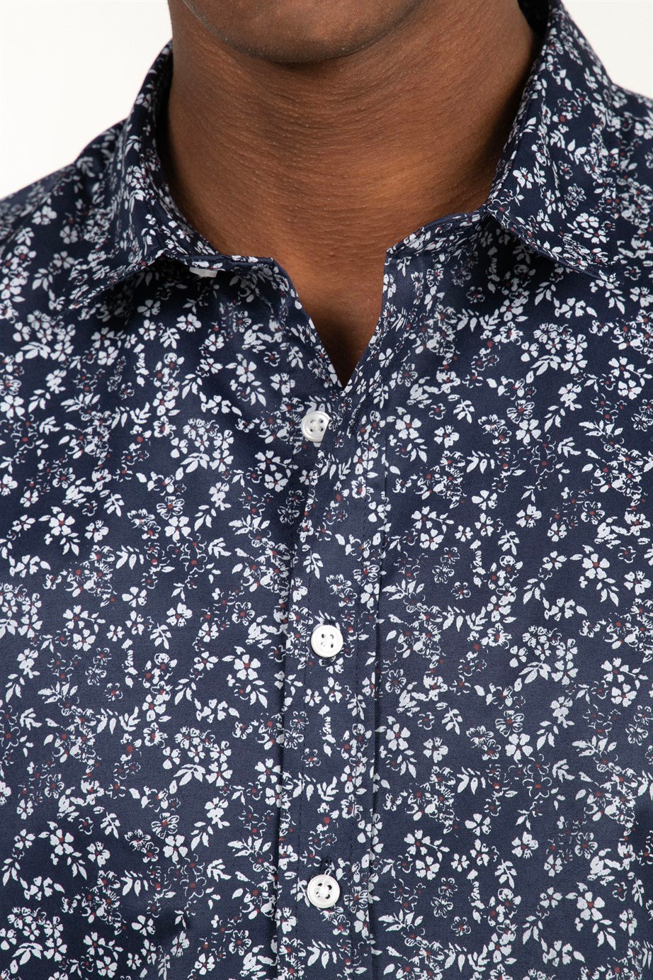 Slim Fit Dar Kesim Desenli Pamuklu Kolay Ütülenebilir Erkek Gömlek
