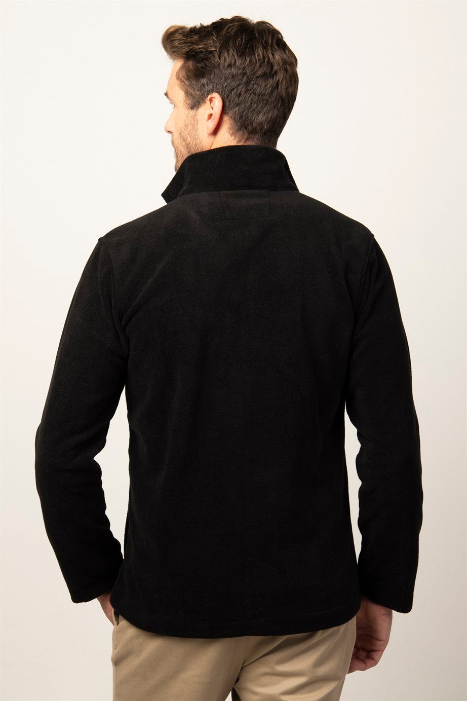 Slim Fit Tam Fermuarlı 3 Cepli Filotalı Erkek Ceket Polar