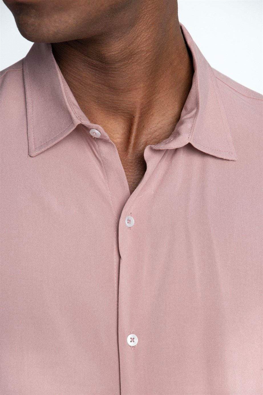 Slim Fit Dar Kesim Uzun Kol Dökümlü Viskon Şık Erkek Gömlek