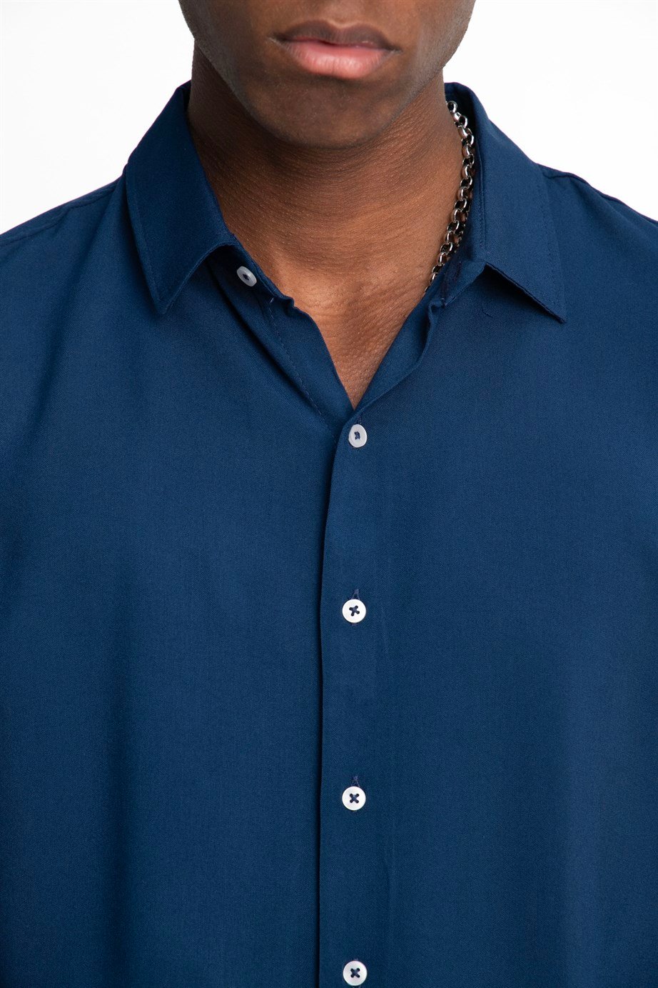 Slim Fit Dar Kesim Uzun Kol Dökümlü Viskon Şık Erkek Gömlek