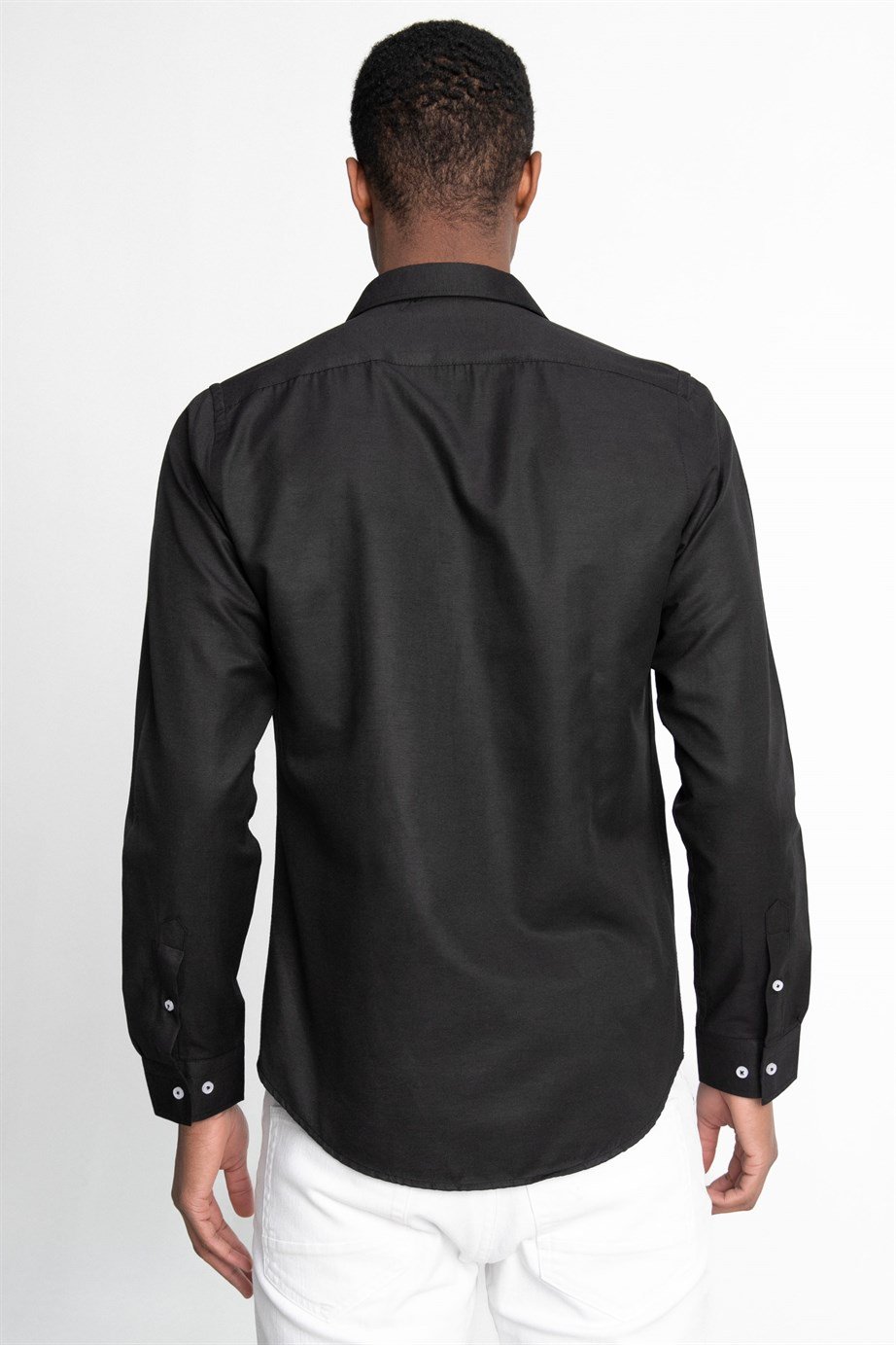 Slim Fit Uzun Kol Oxford Doku Biyeli Erkek Gömlek