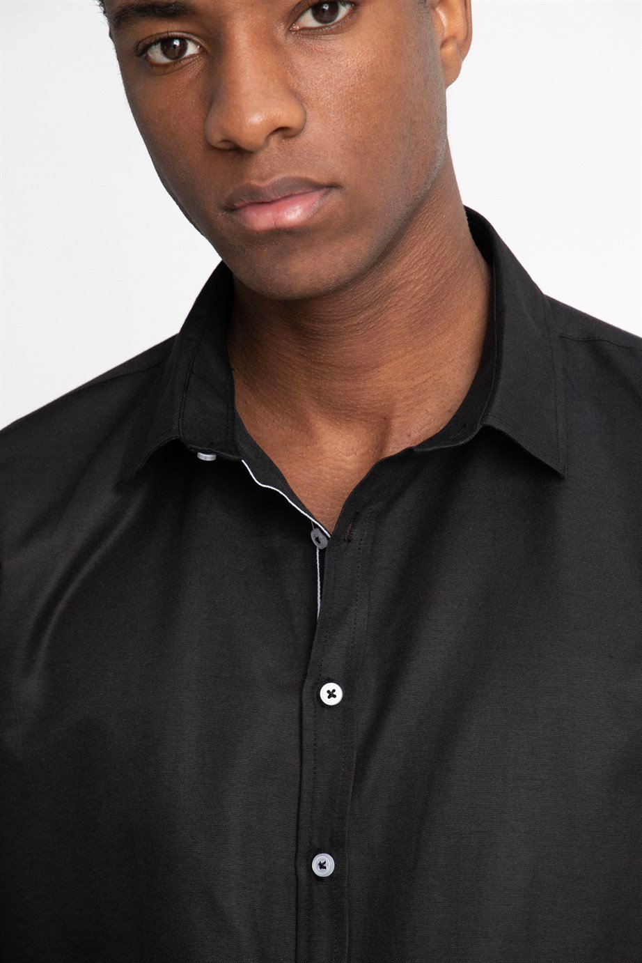Slim Fit Uzun Kol Oxford Doku Biyeli Erkek Gömlek