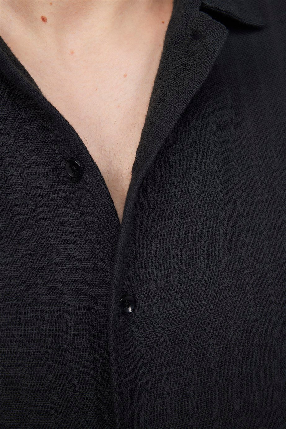 Slim Fit Uzun Kol Desenli Müslim Kumaş Apaj Yaka Gömlek
