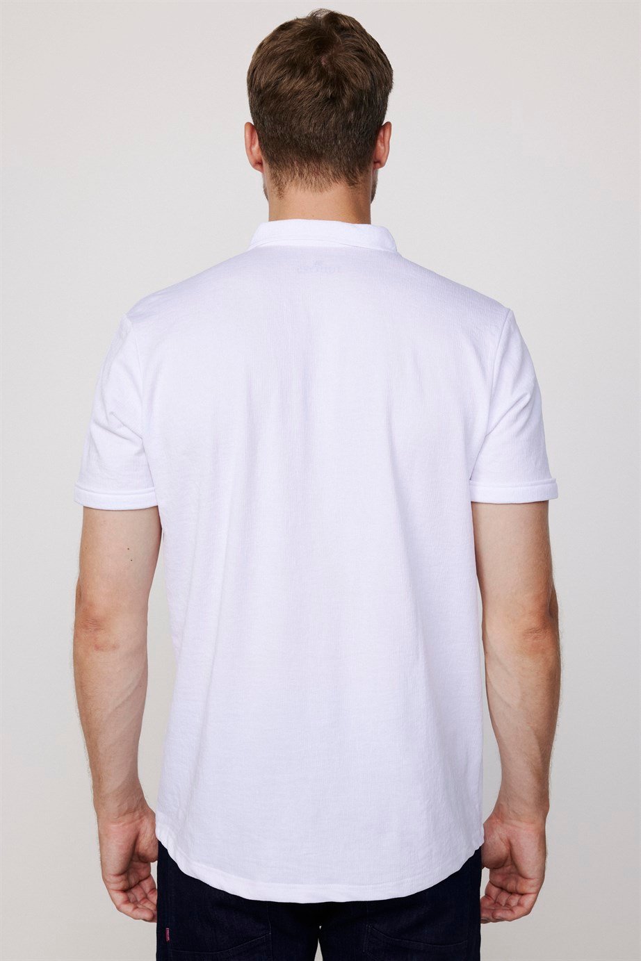 Erkek Slim Fit Kısa Kollu Desenli  Örme  Gömlek