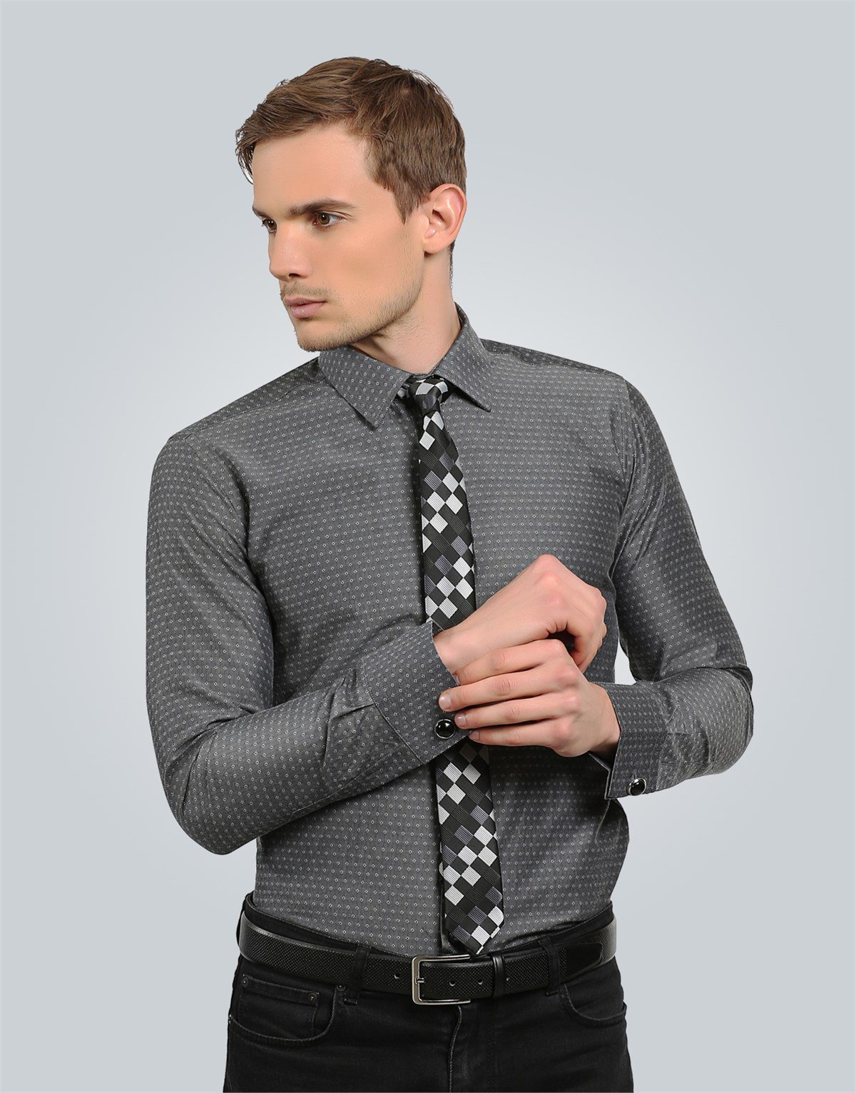 MODERN FIT LONG SLV TEXTURE 60/1   GÖMLEK SLIM FIT FORMAL - TEXTURE