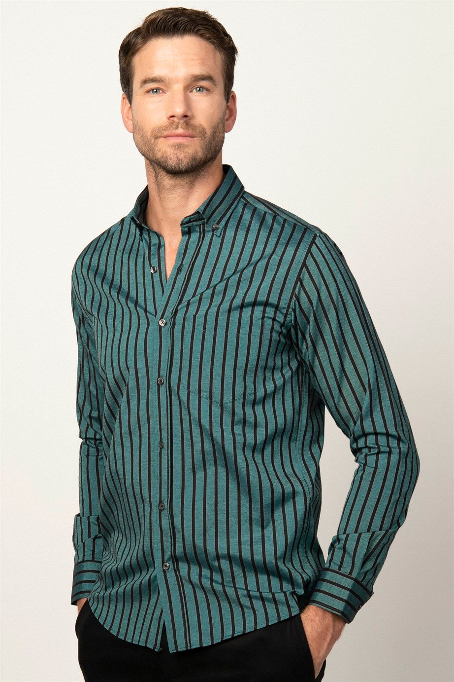 CLASSIC FIT LONG SLV STRIPE 22/23   GÖMLEK