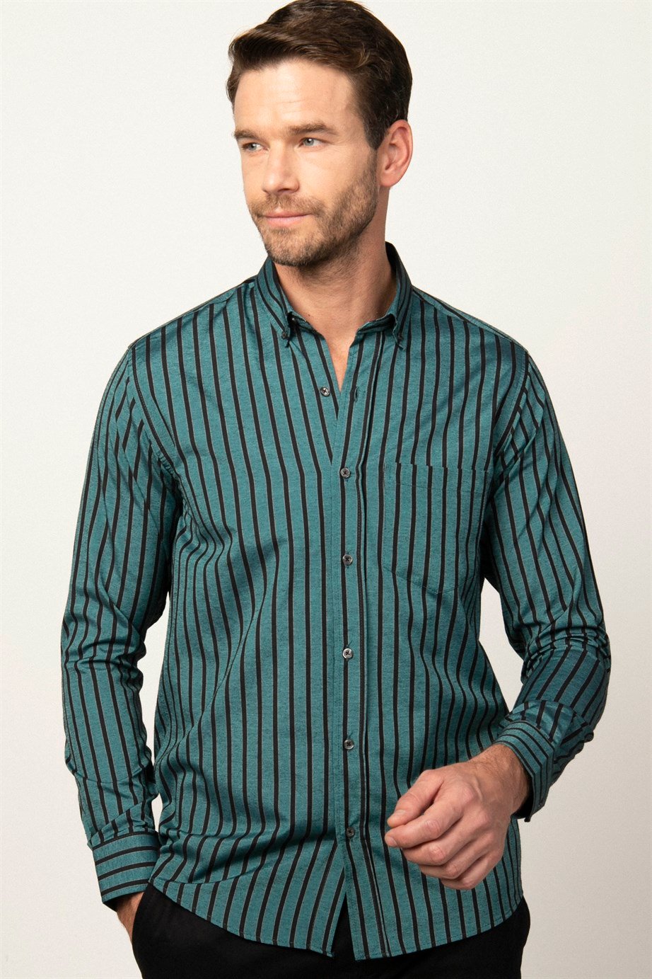 CLASSIC FIT LONG SLV STRIPE 22/23   GÖMLEK