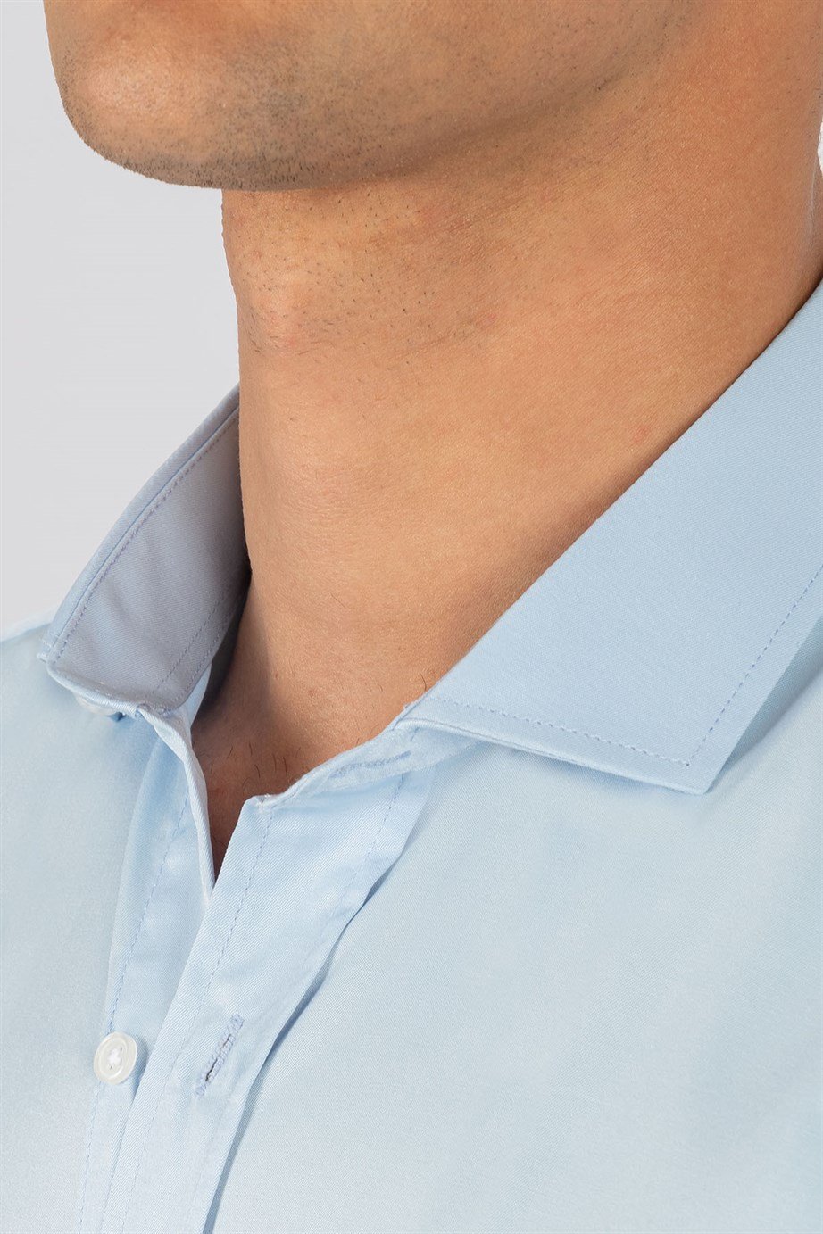 Modern Slim Fit Dar Kesim Düz Erkek Gömlek