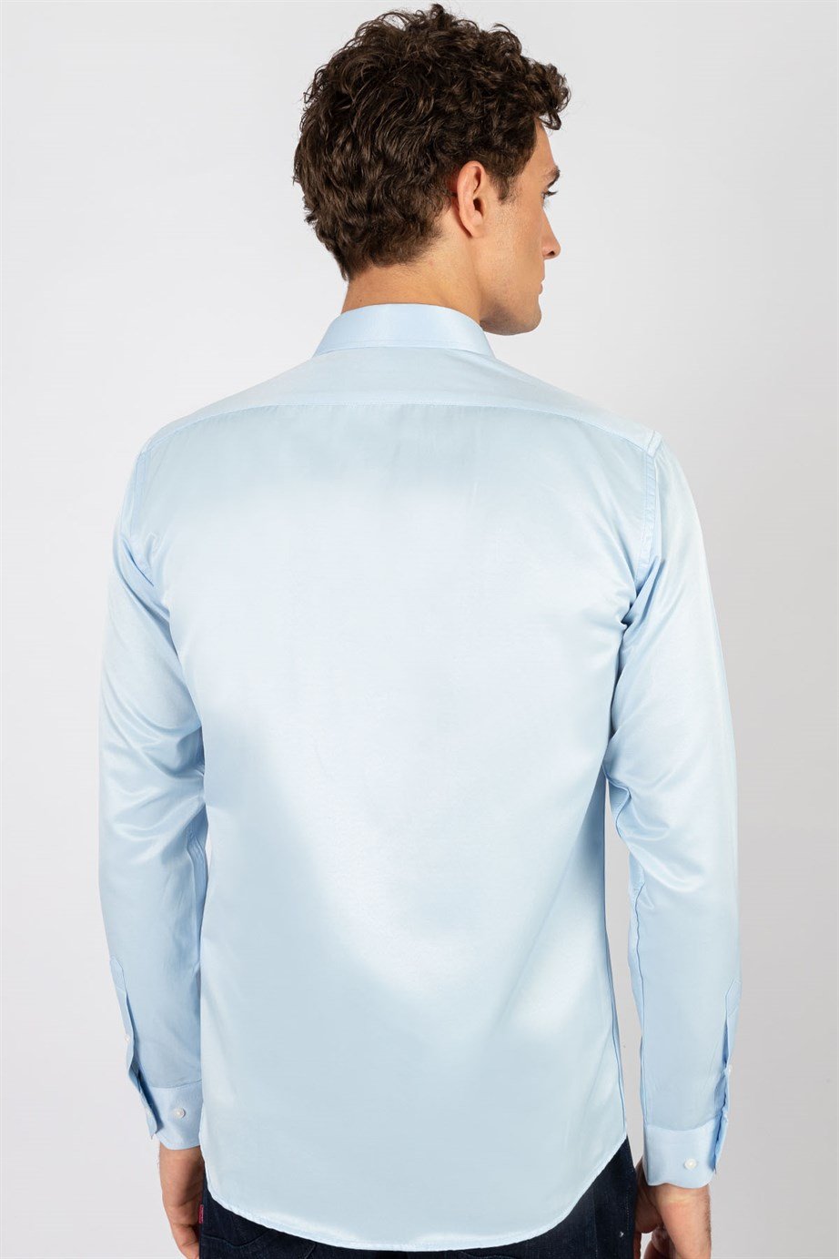 Modern Slim Fit Dar Kesim Düz Erkek Gömlek