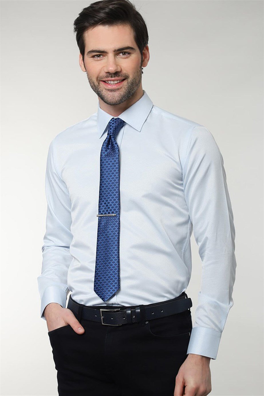 MODERN FIT LONG SLV TEXTURE 60/1   GÖMLEK SLIM FIT FORMAL - TEXTURE