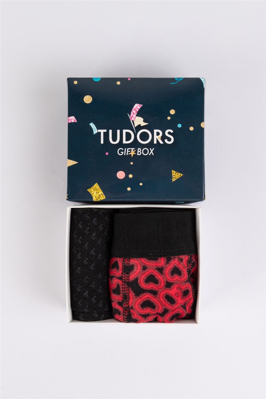 BOXER&SOCKS GIFT BOX 2 PACK PATTERNED - DESENLİ 2'Lİ BOXER&ÇORAP HEDİYE KUTUSU