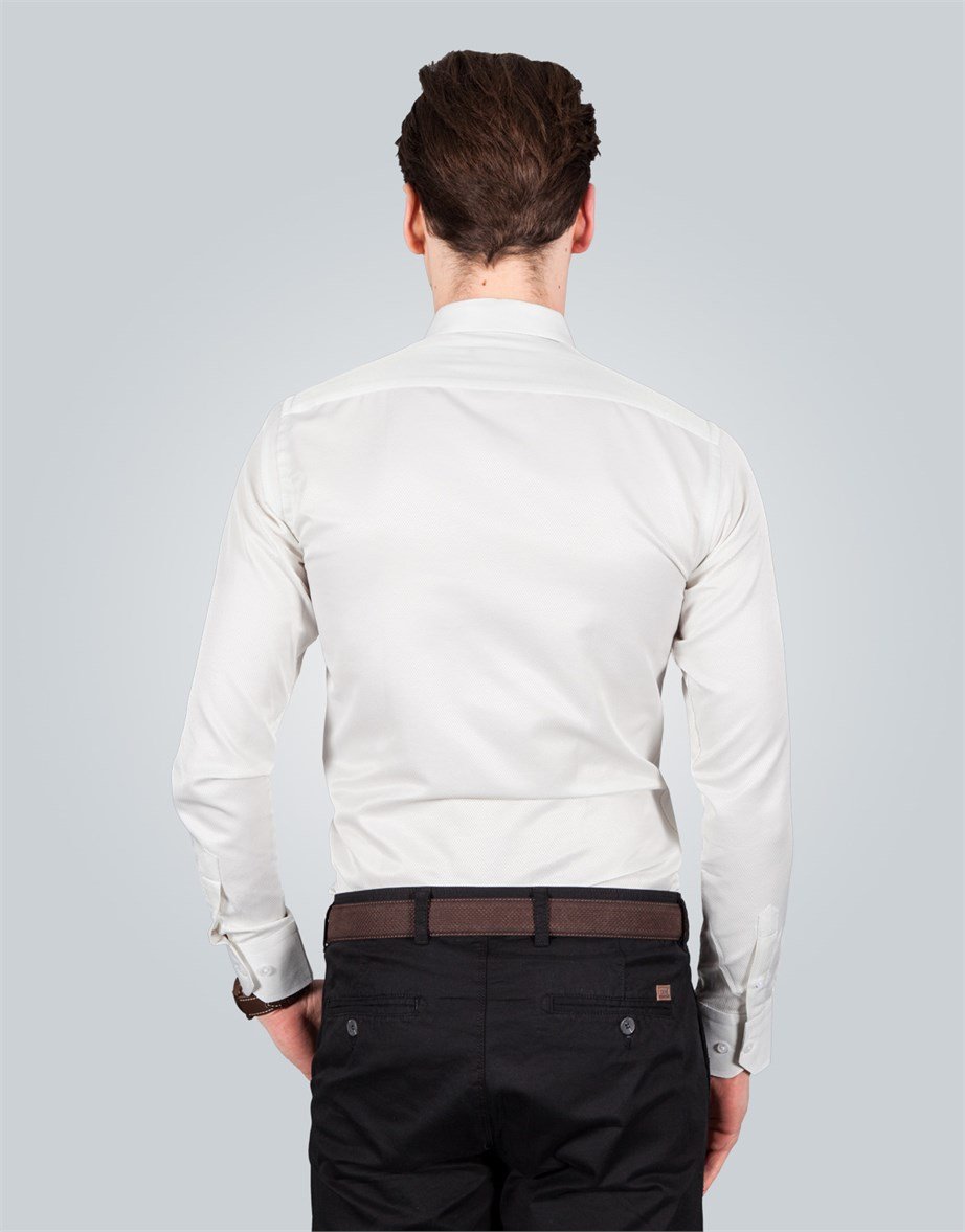 MODERN FIT LONG SLV TEXTURE 60/1   GÖMLEK SLIM FIT FORMAL - TEXTURE