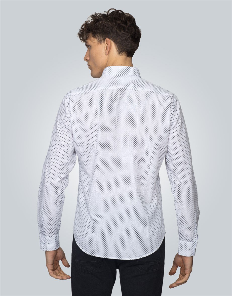 SLIM FIT LONG SLV ZARIBOR   GÖMLEK SLIM FIT PRINTED - SIMPLE