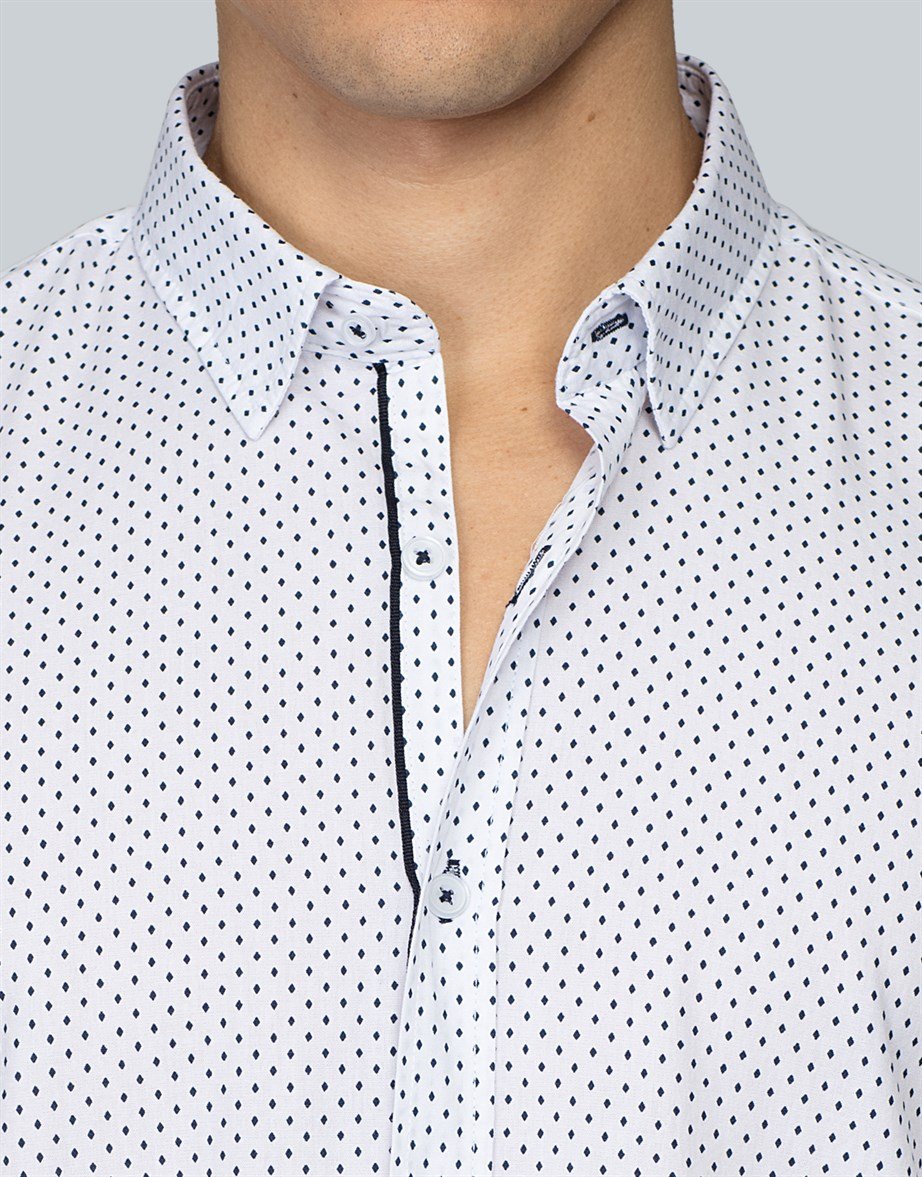 SLIM FIT LONG SLV ZARIBOR   GÖMLEK SLIM FIT PRINTED - SIMPLE