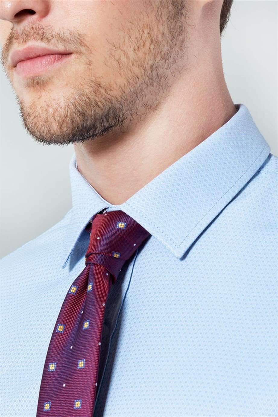 Slim Fit Mavi Erkek Gömlek