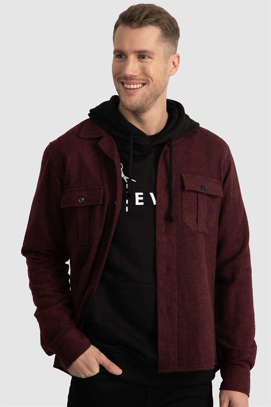 Baskılı Kapüşonlu Unisex Sweatshirt