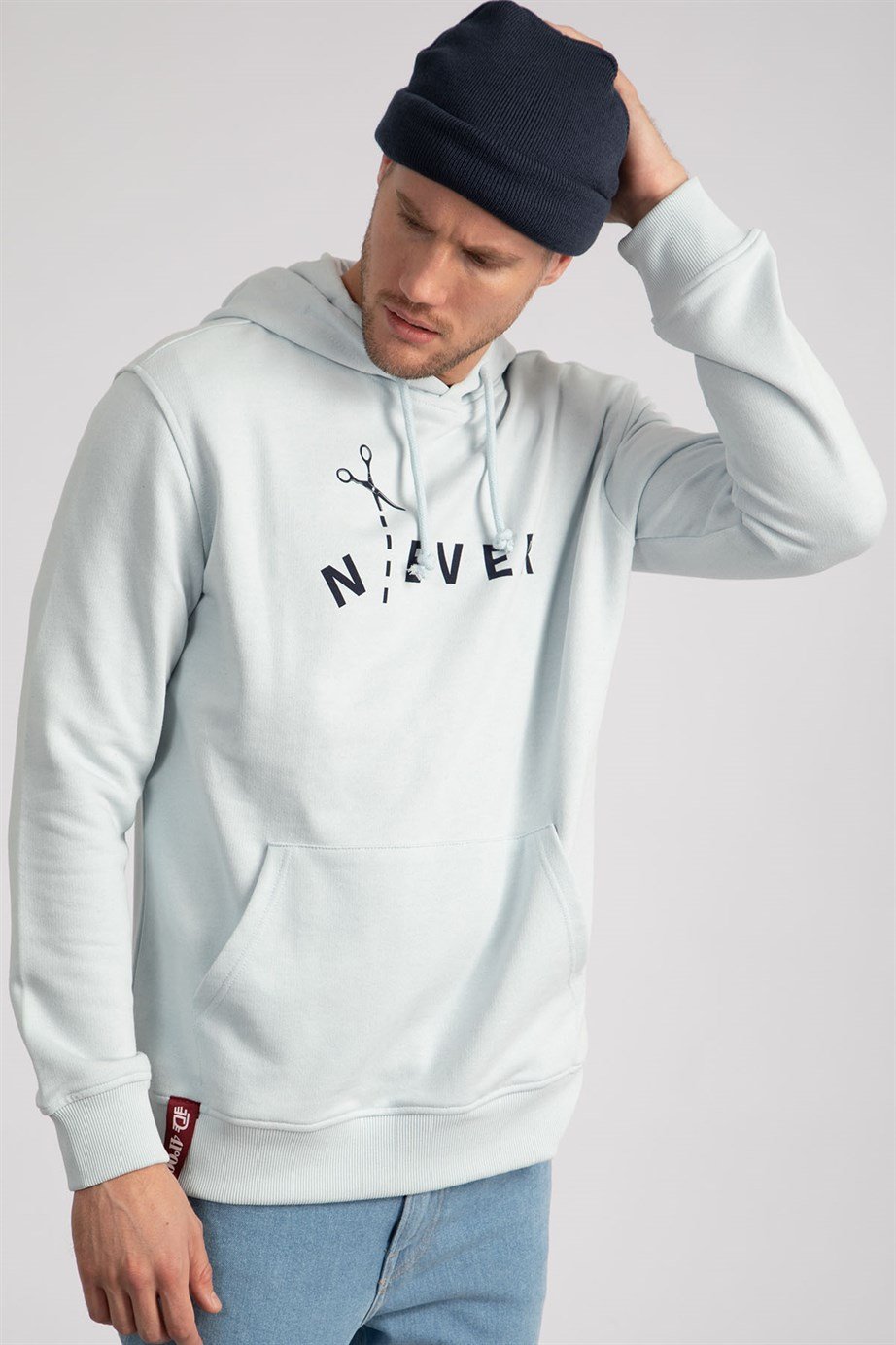 Baskılı Kapüşonlu Sweatshirt