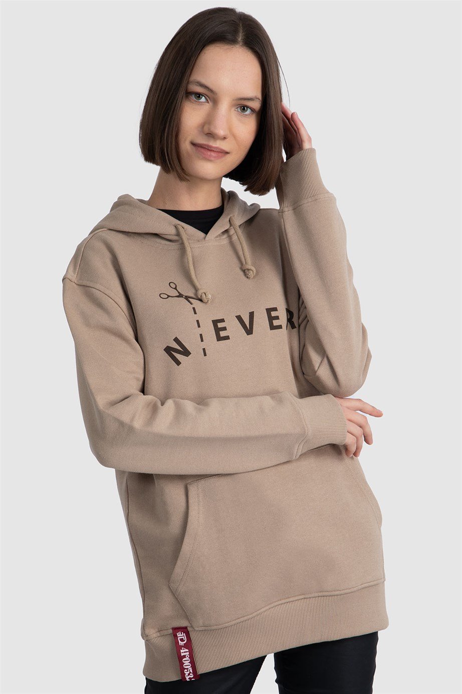 Baskılı Kapüşonlu Sweatshirt