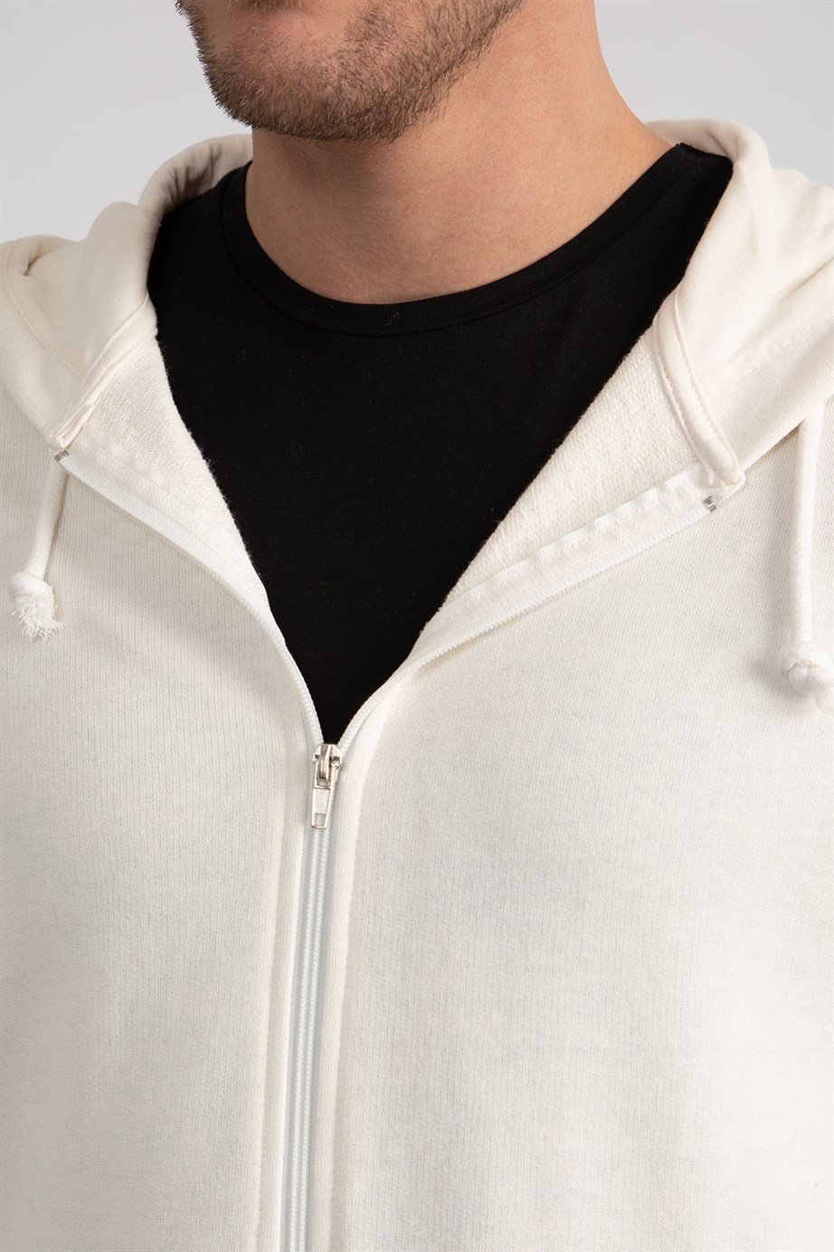 Fermuarlı Kapüşonlu Sweatshirt