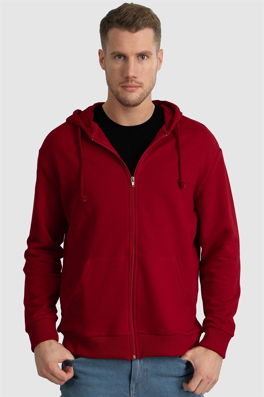 Fermuarlı Kapüşonlu Sweatshirt