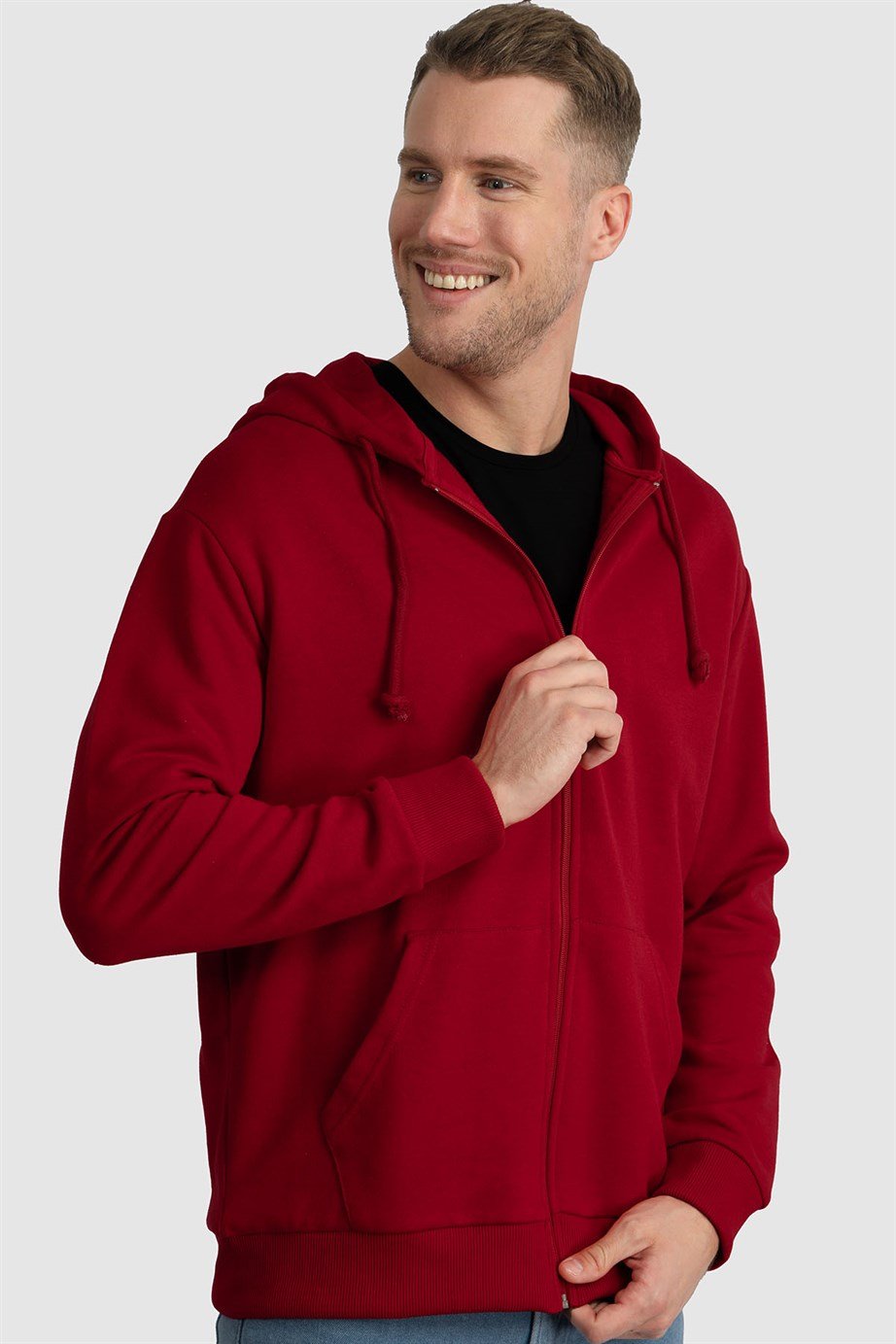 Fermuarlı Kapüşonlu Sweatshirt