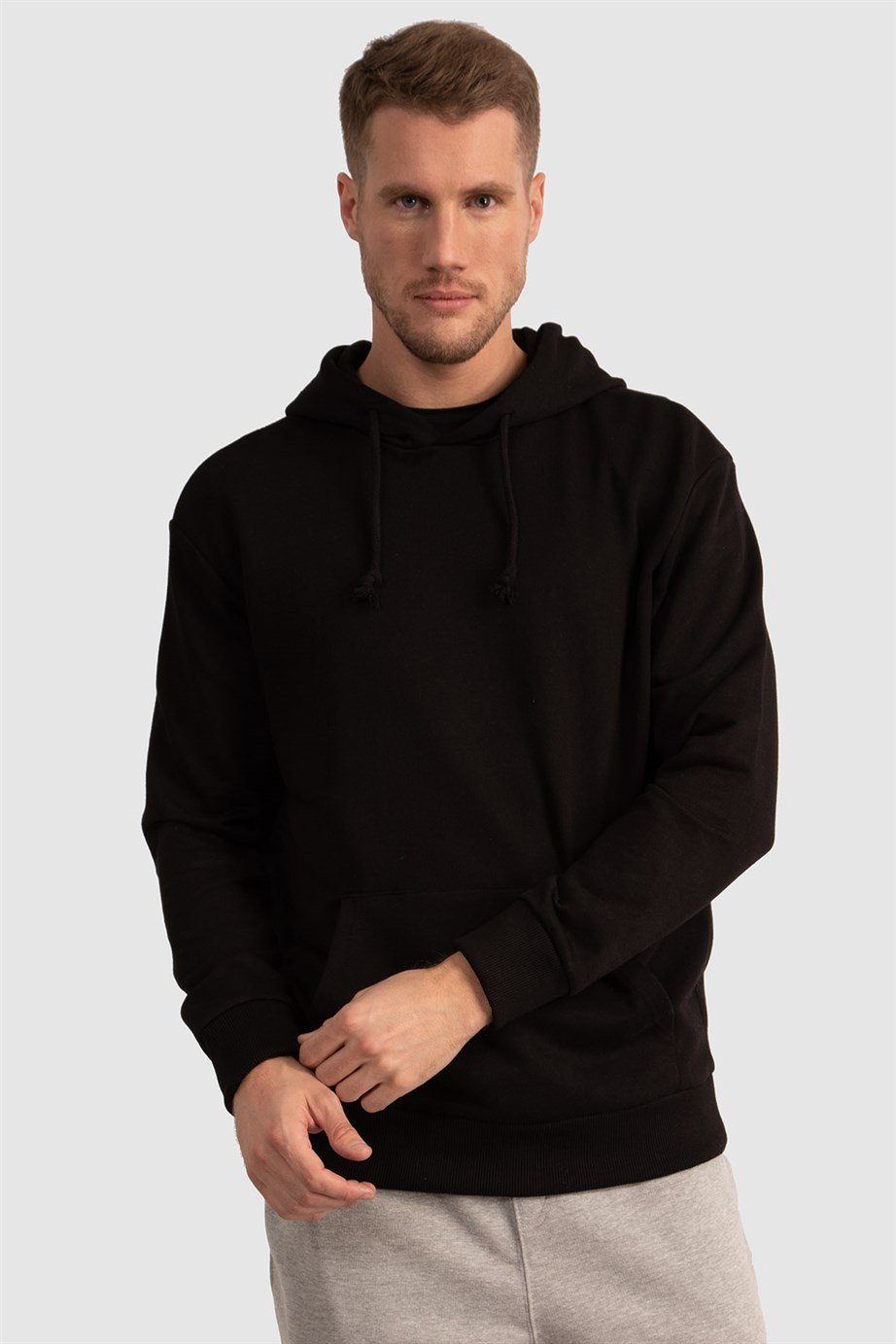 Kapüşonlu Basıc Sweatshirt