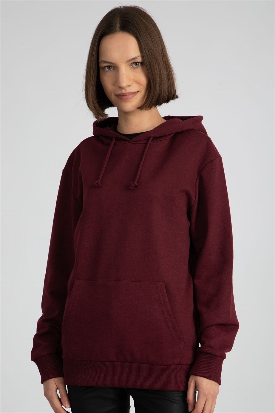 Kapüşonlu Basıc Sweatshirt