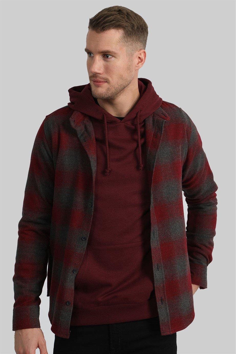 Kapüşonlu Basıc Sweatshirt