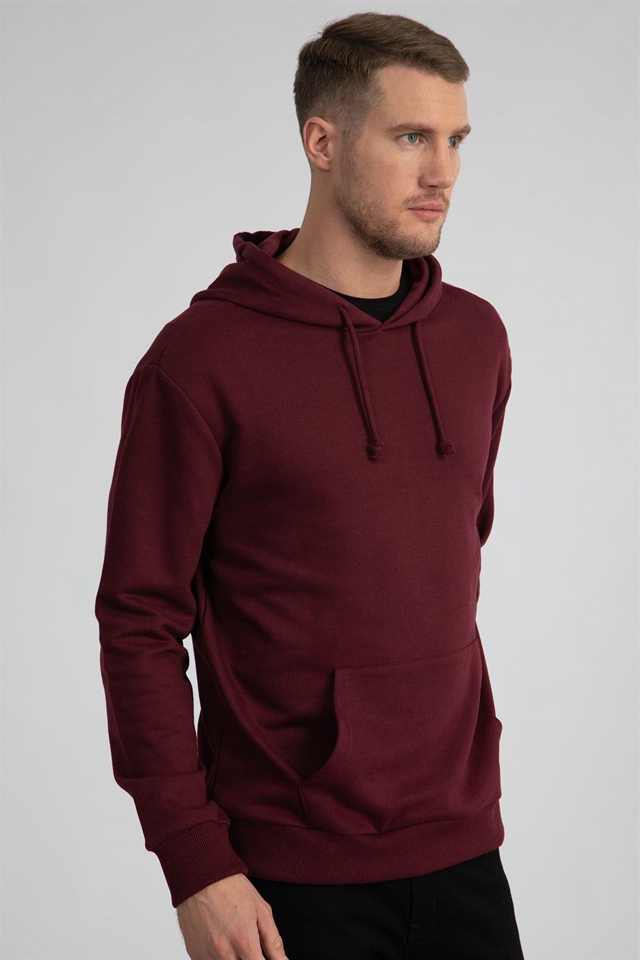 Kapüşonlu Basıc Sweatshirt