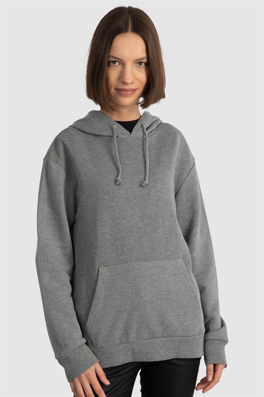 Kapüşonlu Basıc Sweatshirt