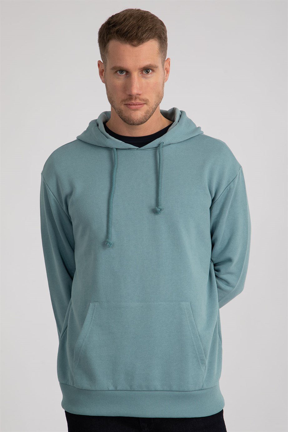 Kapüşonlu Basıc Sweatshirt