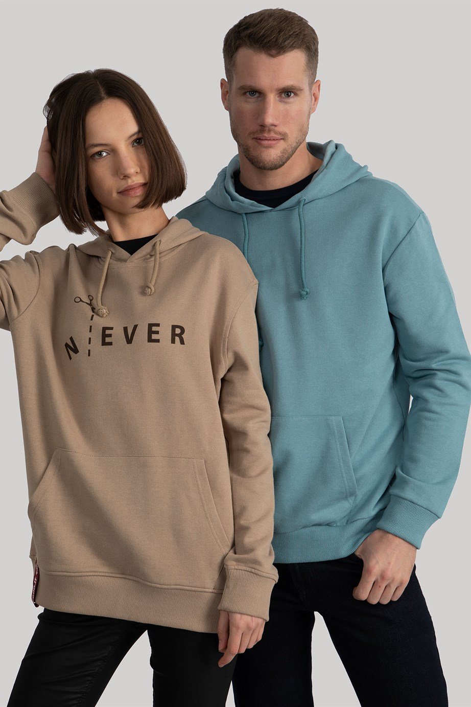 Kapüşonlu Basıc Sweatshirt