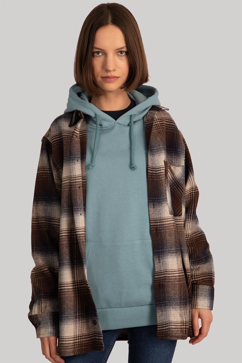 Kapüşonlu Basıc Sweatshirt