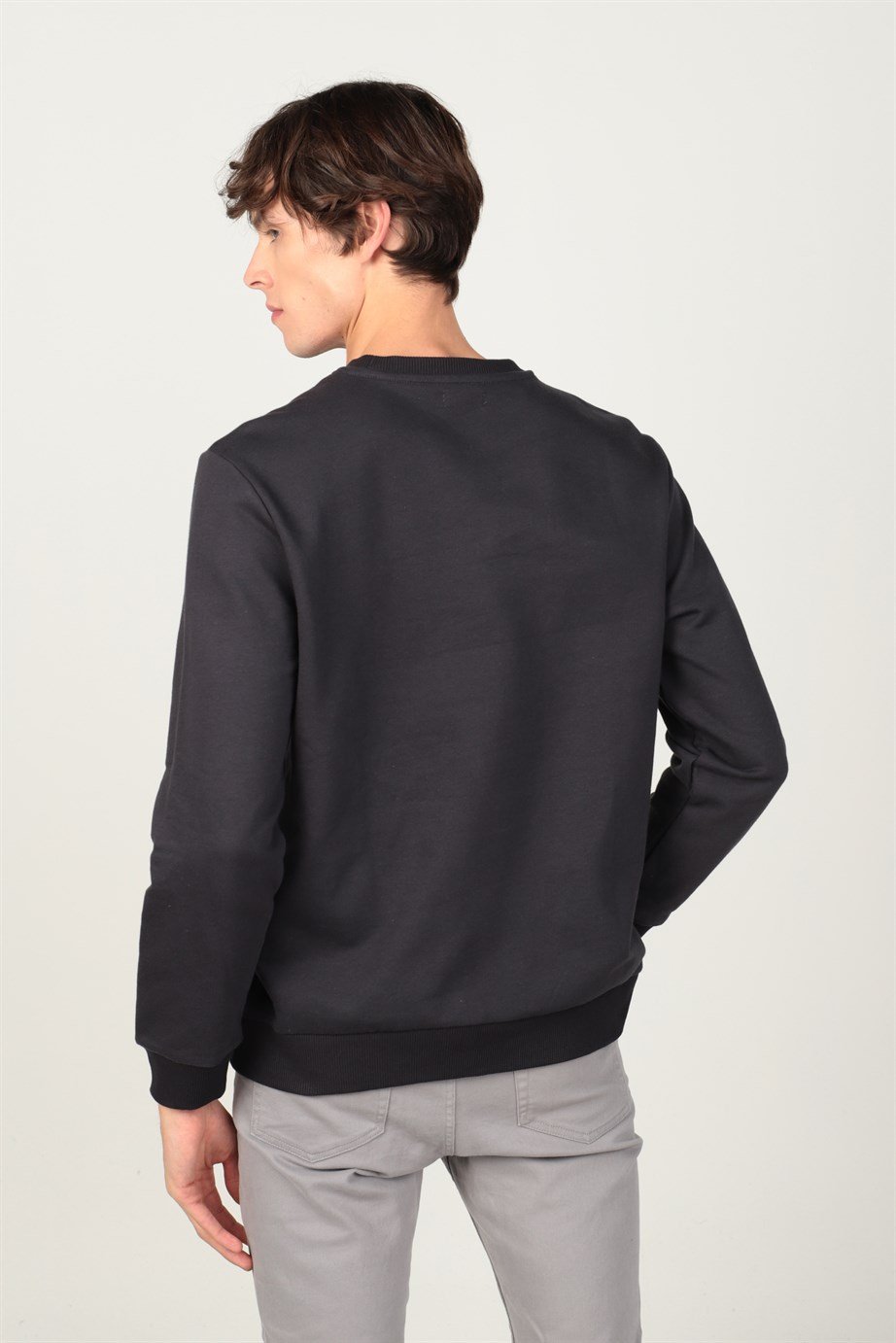 Bisiklet Yaka Basıc Unisex Sweatshirt
