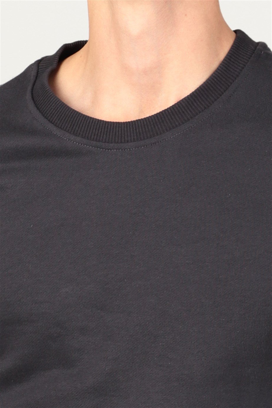 Bisiklet Yaka Basıc Unisex Sweatshirt