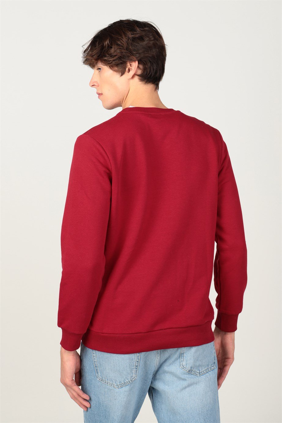 Bisiklet Yaka Basıc Unisex Sweatshirt
