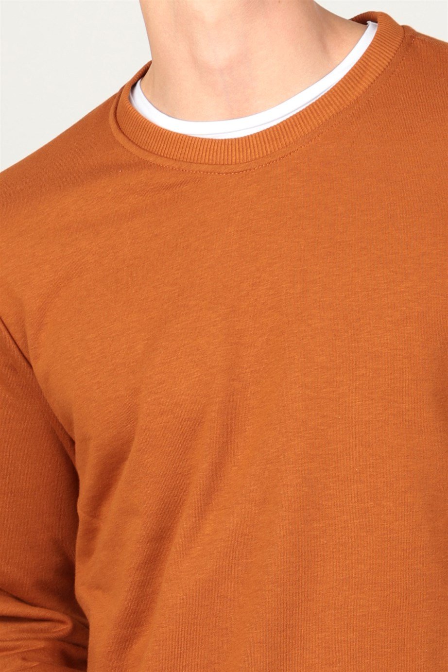 Bisiklet Yaka Basıc Unisex Sweatshirt