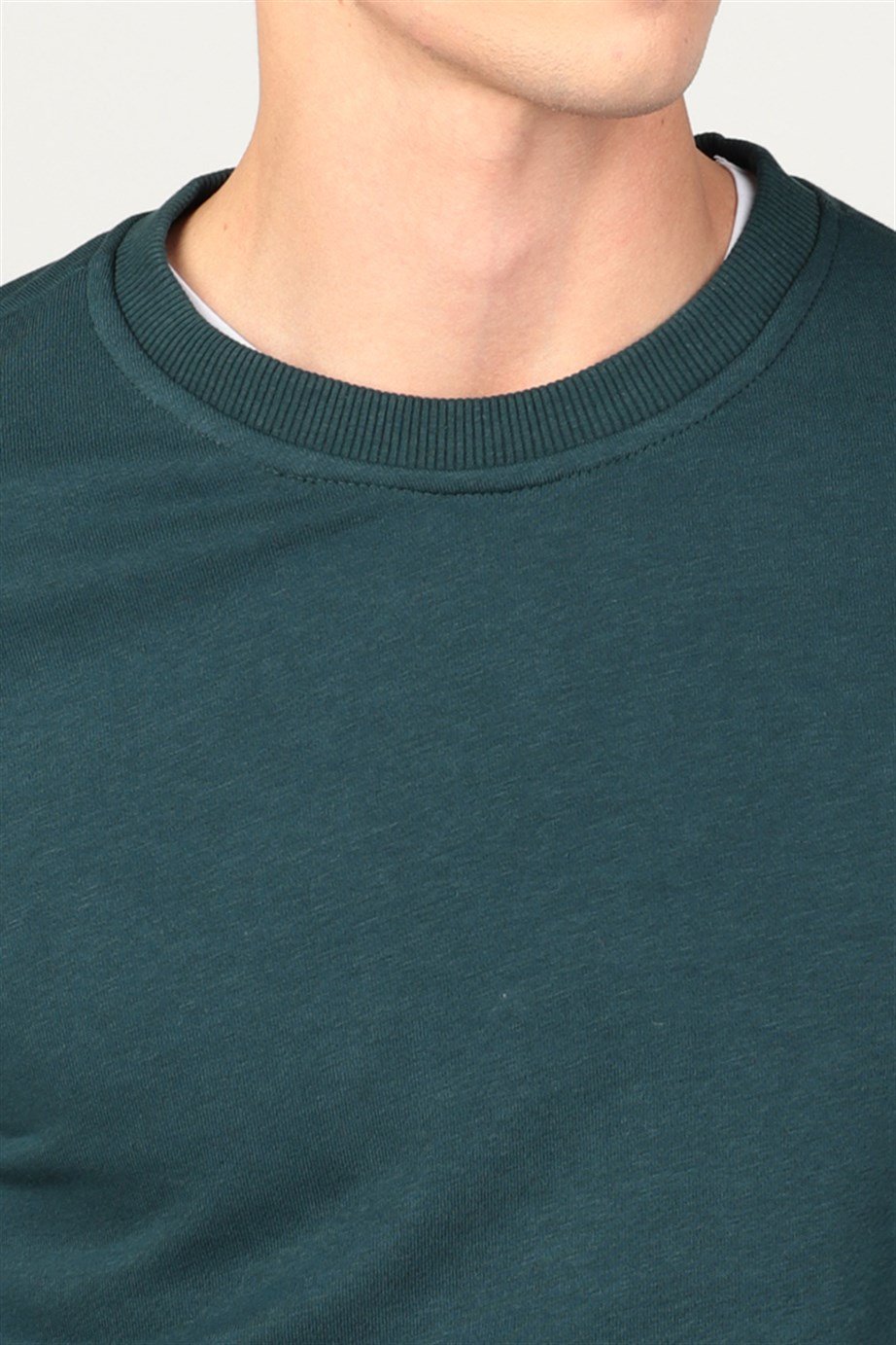 Bisiklet Yaka Basıc Unisex Sweatshirt