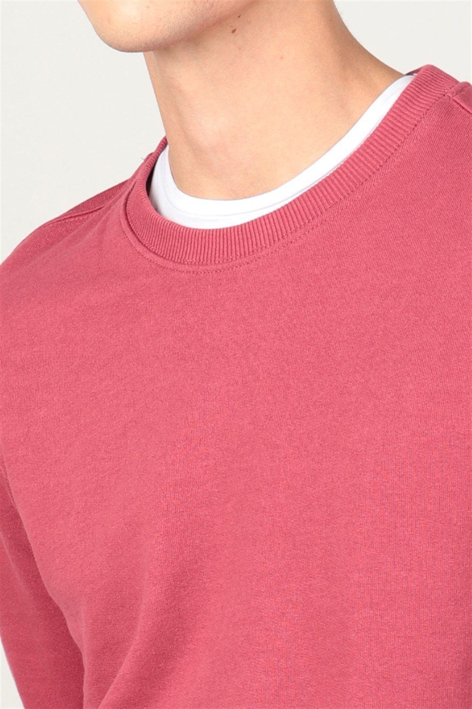 Bisiklet Yaka Basıc Unisex Sweatshirt