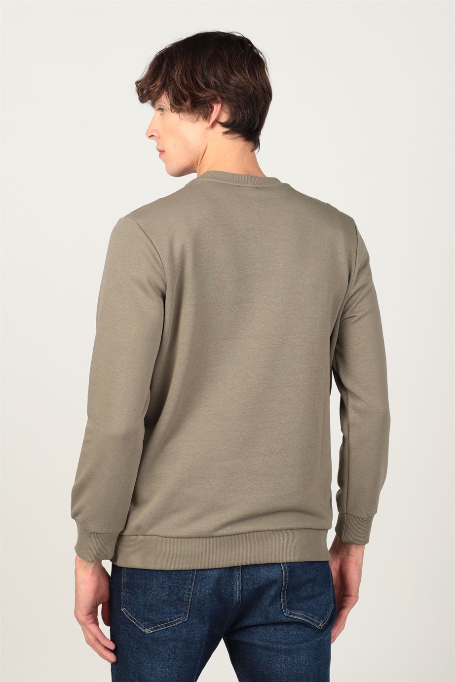Bisiklet Yaka Basıc Unisex Sweatshirt
