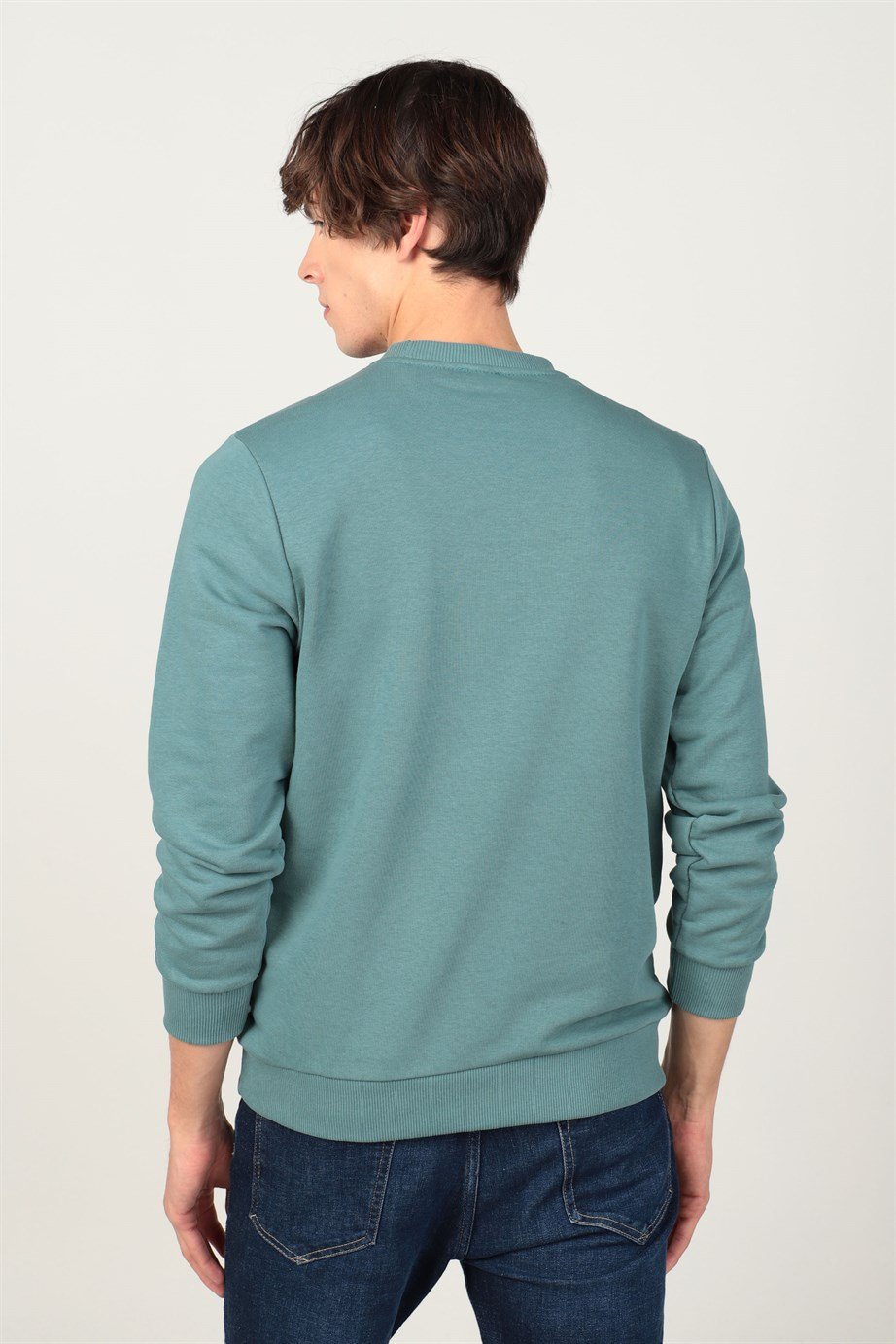 Bisiklet Yaka Basıc Unisex Sweatshirt