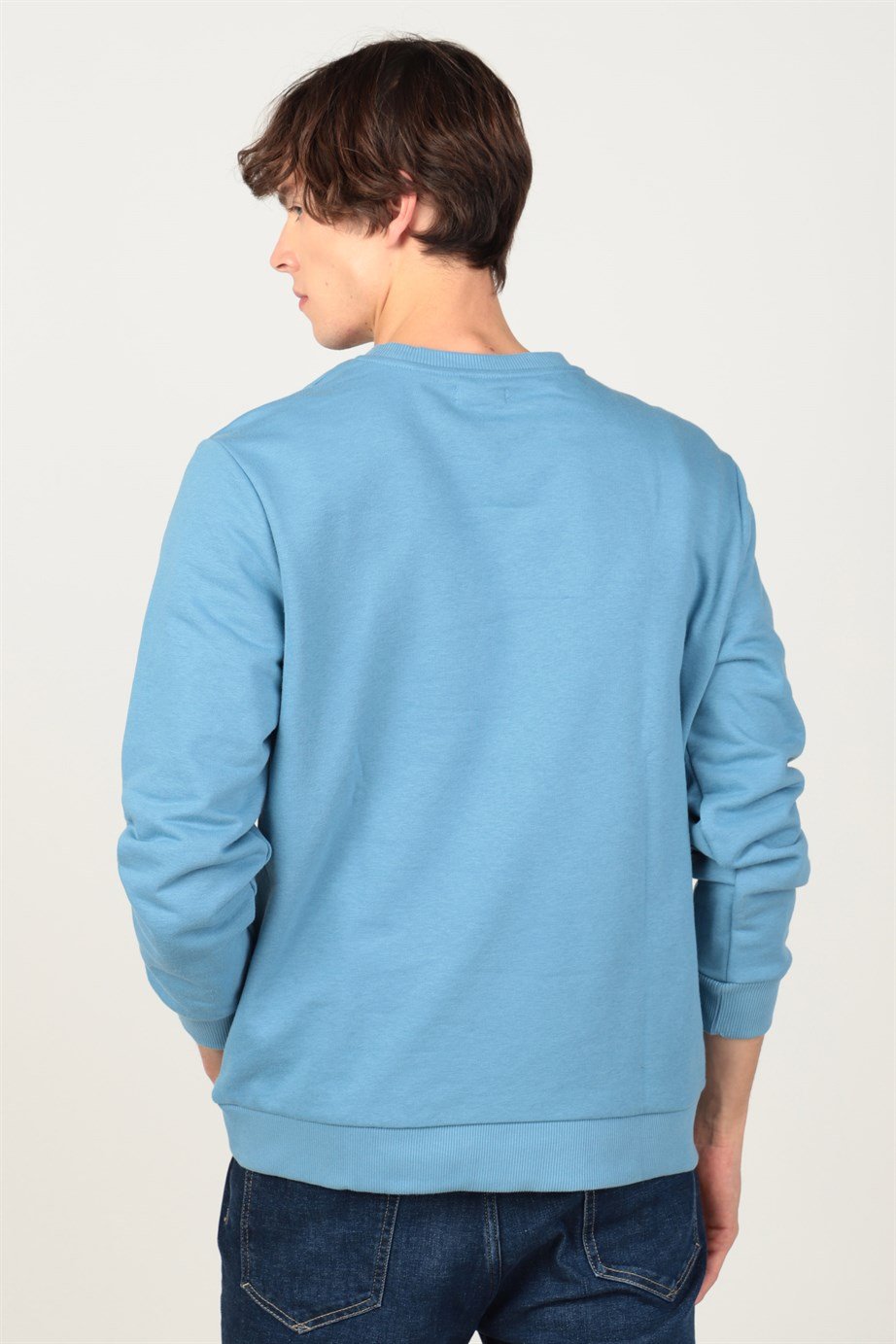 Bisiklet Yaka Basıc Unisex Sweatshirt