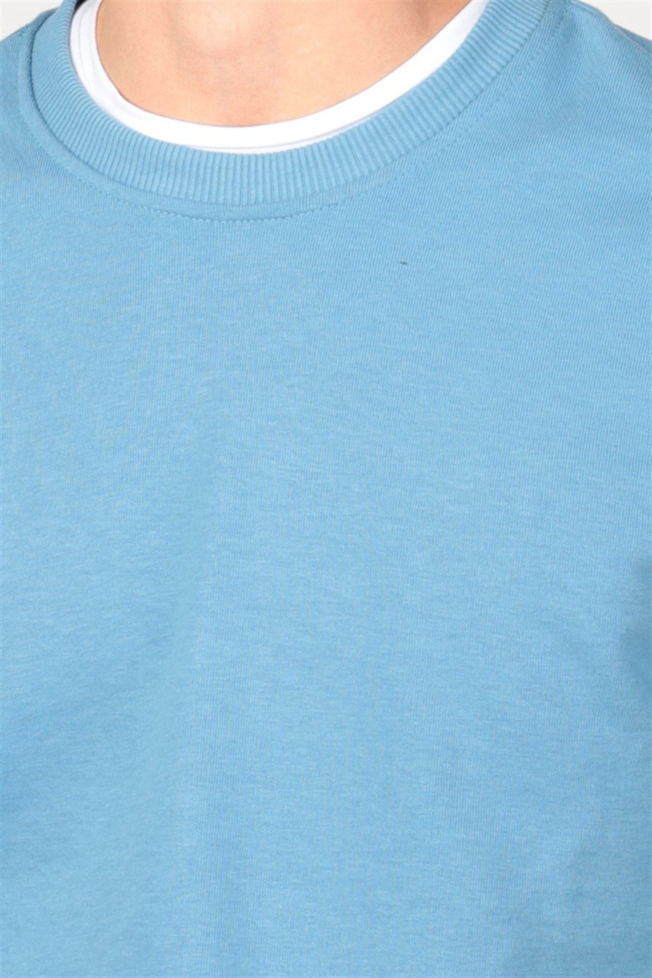 Bisiklet Yaka Basıc Unisex Sweatshirt