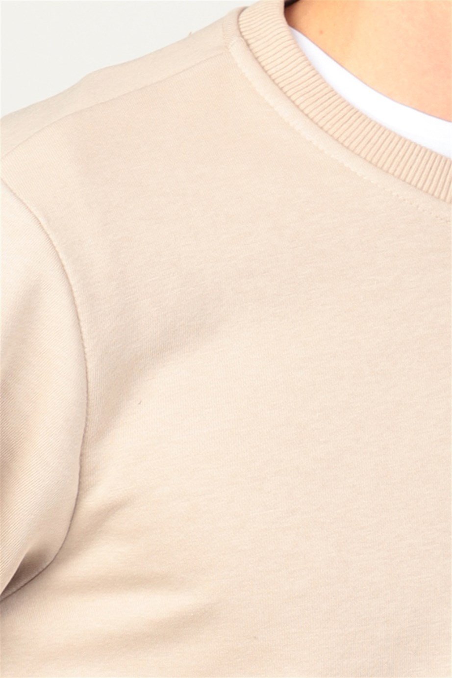 Bisiklet Yaka Basıc Unisex Sweatshirt