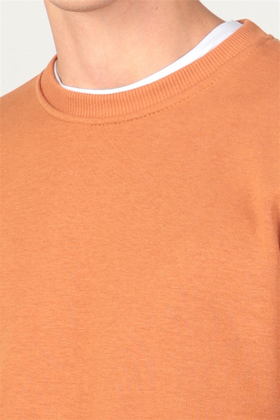 Bisiklet Yaka Basıc Unisex Sweatshirt